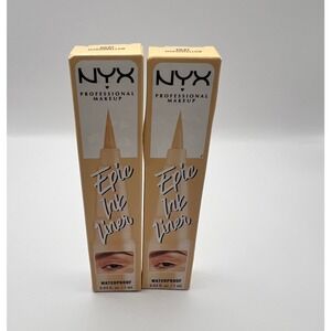 NYX Epic Ink Liner Waterproof Liquid Eyeliner Marshmallow EIL07 Set of 2